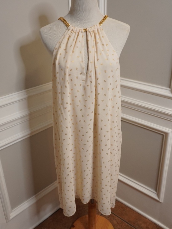 Michael Kors Dresses & Skirts - Michael Kors Cream Top with Gold Chain Detail